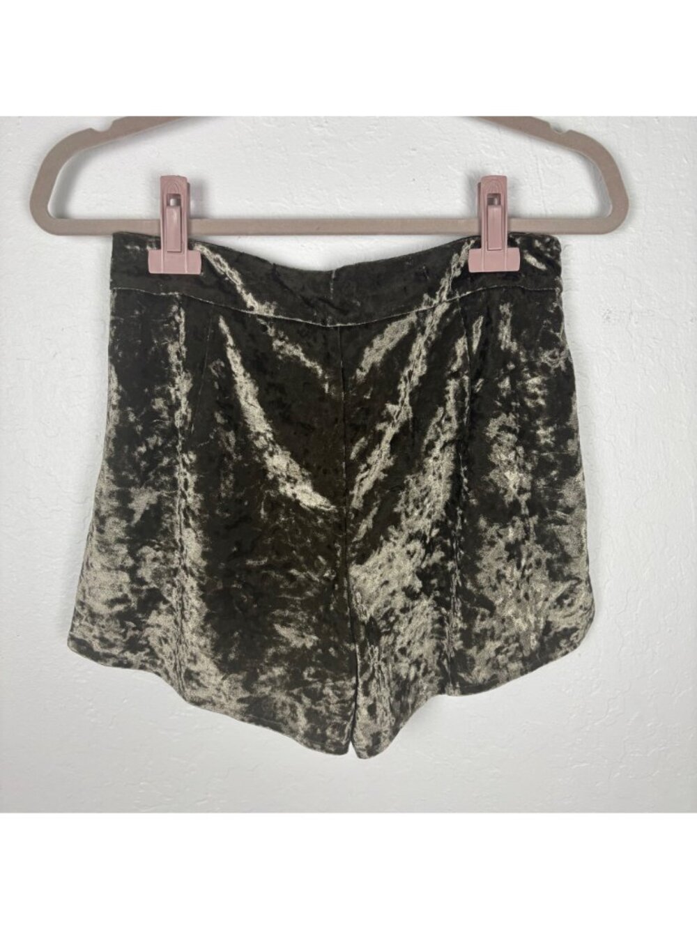 ✨3/$30 Paper Crane S Crushed Velvet Textured Shorts Artsy Boho - Picture 3 of 5
